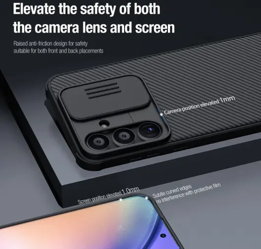 Nillkin CamShield Samsung A55 Hoesje Camera Slider Back Cover Blauw afbeelding 8