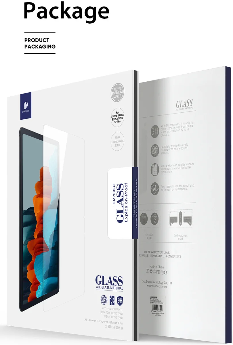 Dux Ducis Samsung Galaxy Tab S10+ / S9 FE+ / S9+ / S8+ Screen Protector Glas afbeelding 10