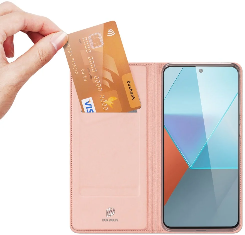 Dux Ducis Skin Pro Xiaomi Redmi Note 13 Pro 5G Hoesje Wallet Roze afbeelding 2