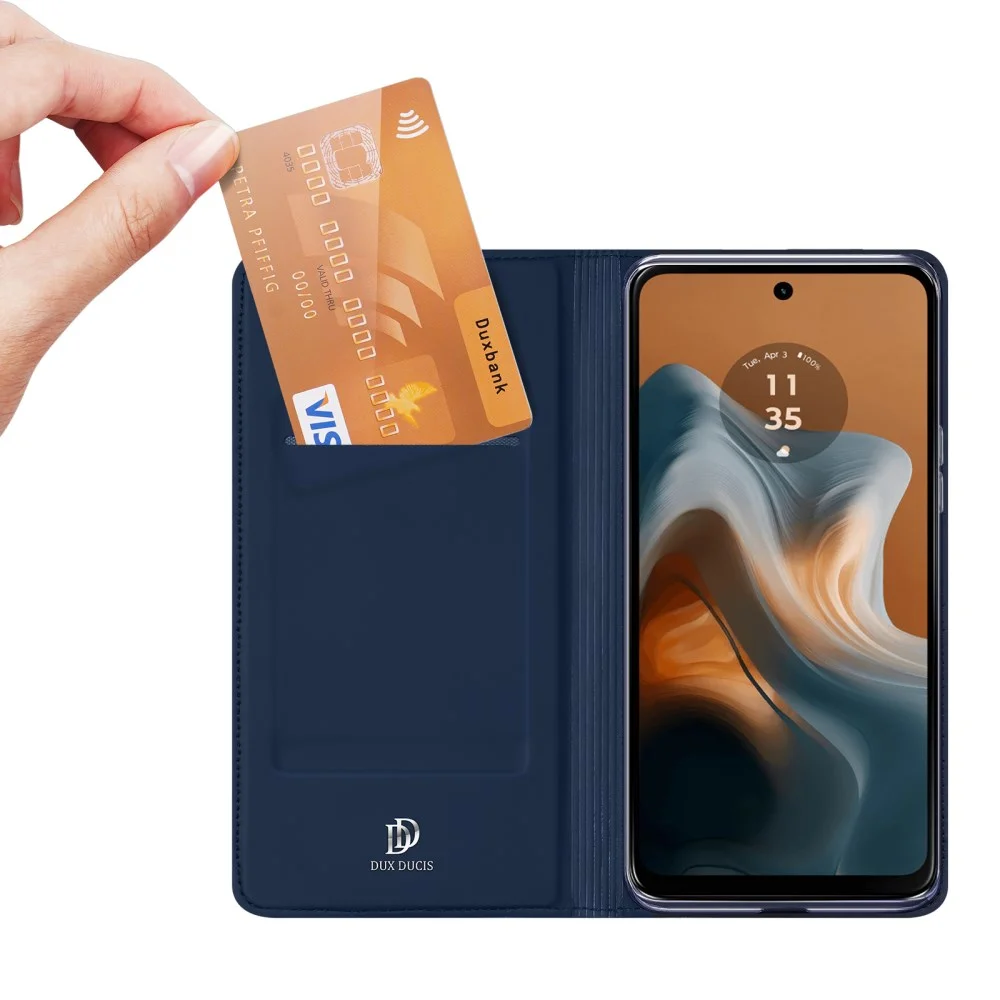 Dux Ducis Skin Pro Motorola Moto G34 Hoesje Portemonnee Blauw afbeelding 2