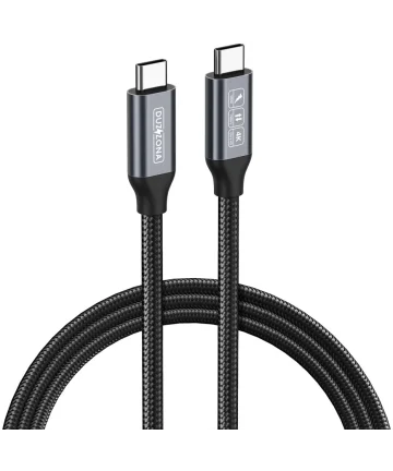 Duzzona A9 100W USB-C Kabel 4K@60Hz 10Gbps Videokabel 5A 1M Zwart Kabels