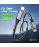 Duzzona A9 100W USB-C Kabel 4K@60Hz 10Gbps Videokabel 5A 1M Zwart