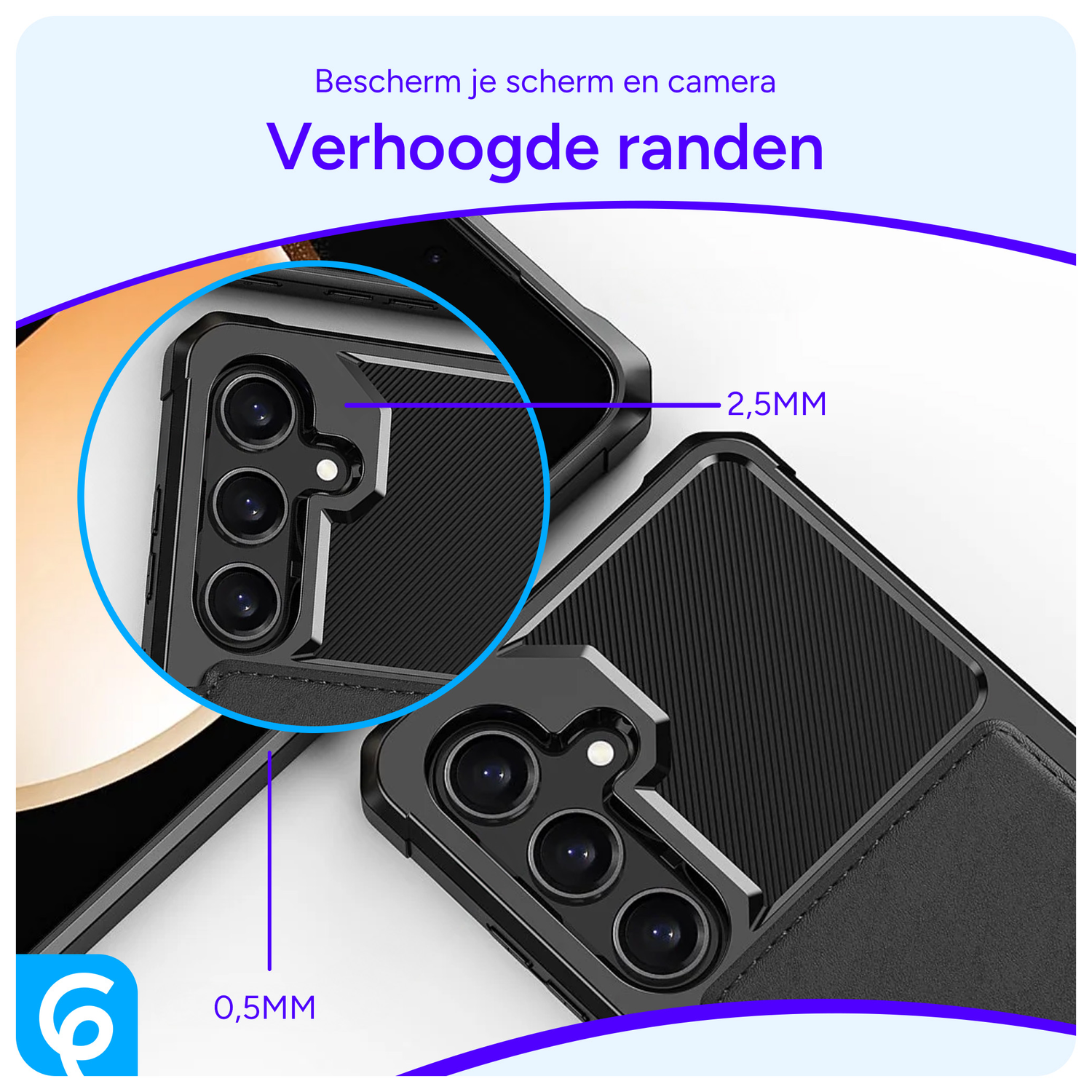 Samsung Galaxy S24 Plus 3 in 1 Back Cover Portemonnee Hoesje Zwart afbeelding 5