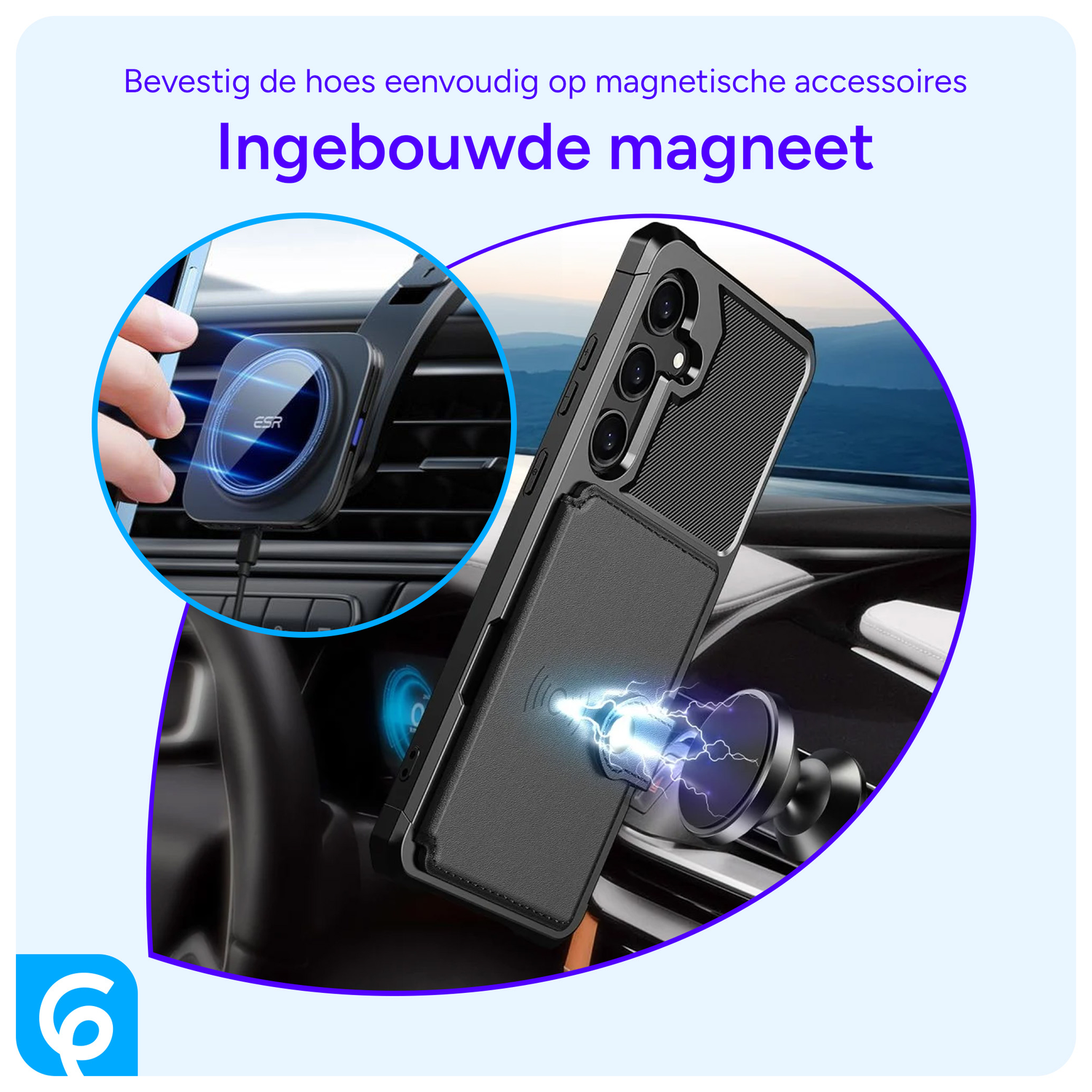 Samsung Galaxy S24 Plus 3 in 1 Back Cover Portemonnee Hoesje Zwart afbeelding 6