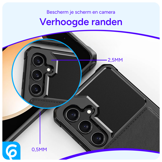 Samsung Galaxy S24 Plus 3 in 1 Back Cover Portemonnee Hoesje Zwart afbeelding 5