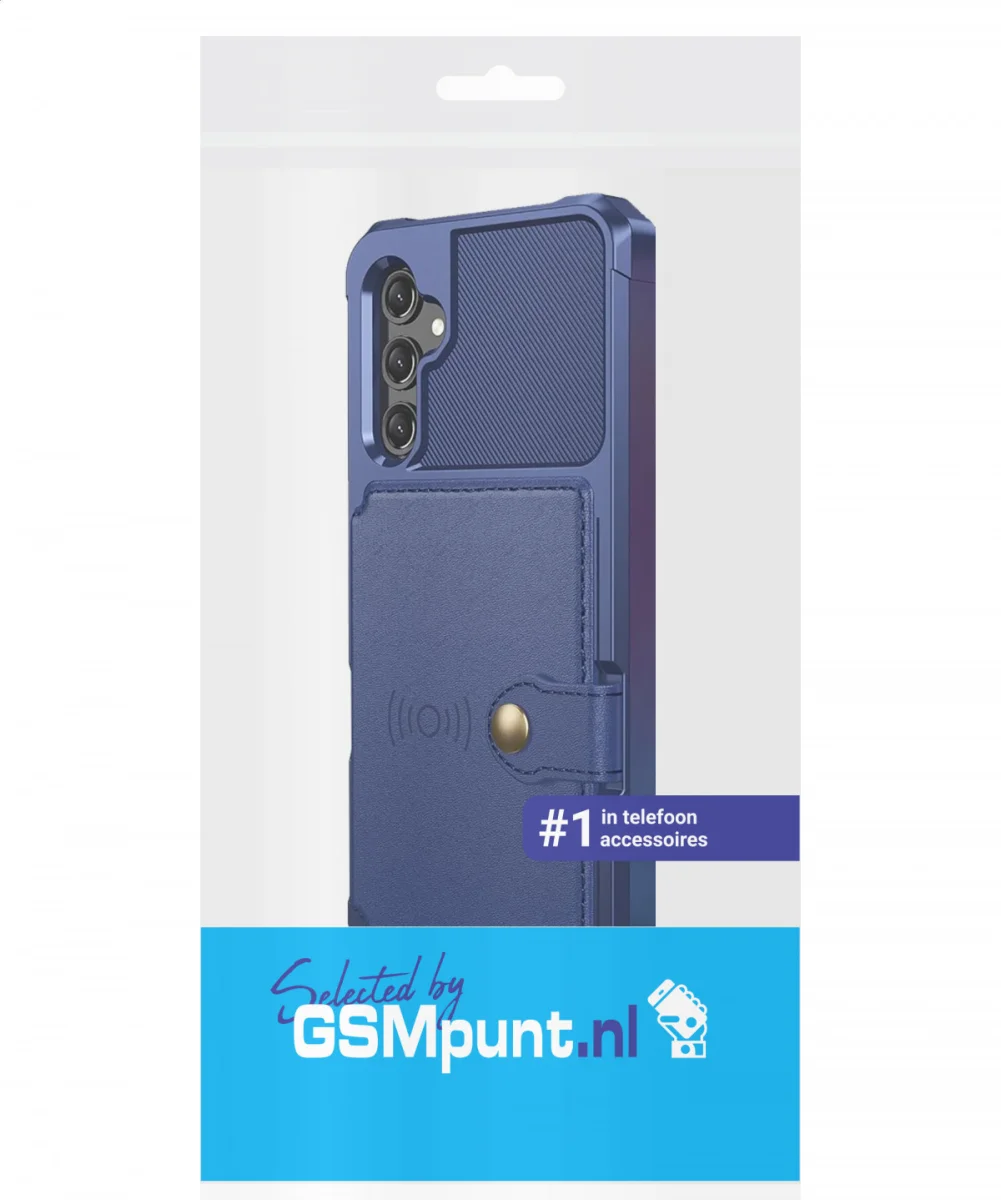 Samsung Galaxy A15 3 in 1 Back Cover Portemonnee Hoesje Blauw afbeelding 8