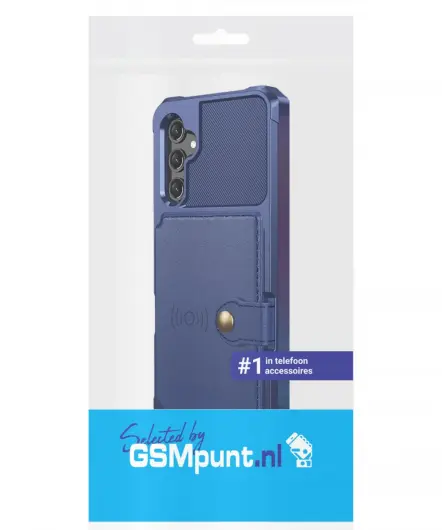 Samsung Galaxy A15 3 in 1 Back Cover Portemonnee Hoesje Blauw afbeelding 8