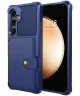 Samsung Galaxy S24 3 in 1 Back Cover Portemonnee Hoesje Blauw