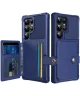 Samsung Galaxy S24 Ultra 3 in 1 Back Cover Portemonnee Hoesje Blauw