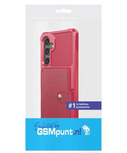 Samsung Galaxy S24 Plus 3 in 1 Back Cover Portemonnee Hoesje Rood afbeelding 8