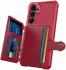 Samsung Galaxy S24 Plus 3 in 1 Back Cover Portemonnee Hoesje Rood afbeelding 2