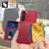 Samsung Galaxy S24 Plus 3 in 1 Back Cover Portemonnee Hoesje Rood afbeelding 3