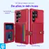 Samsung Galaxy S24 Ultra 3 in 1 Back Cover Portemonnee Hoesje Rood afbeelding 4