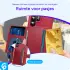 Samsung Galaxy S24 Ultra 3 in 1 Back Cover Portemonnee Hoesje Rood afbeelding 2
