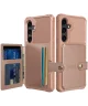 Samsung Galaxy S24 3 in 1 Back Cover Portemonnee Hoesje Roze