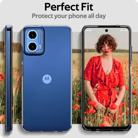 Motorola Moto G34 Hoesje Dun TPU Back Cover Transparant afbeelding 5