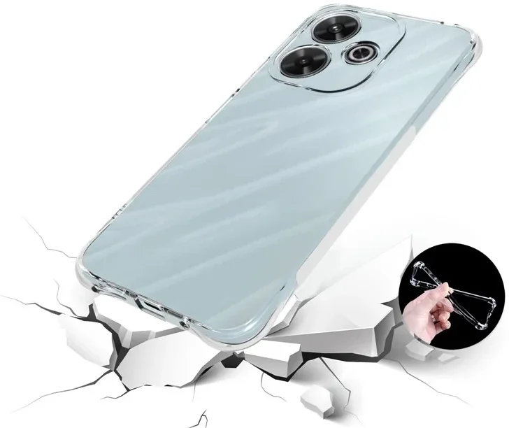 Xiaomi Redmi 13 4G / Poco M6 Hoesje Schokbestendig TPU Back Cover Transparant afbeelding 4