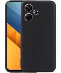 Xiaomi Redmi 13 4G / Poco M6 Hoesje Matte Back Cover Dun TPU Zwart