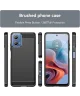 Motorola Moto G34 Hoesje Geborsteld TPU Flexibele Back Cover Zwart