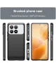 Xiaomi Poco X6 Pro Hoesje Geborsteld TPU Flexibele Back Cover Zwart