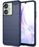 Xiaomi Redmi 13 4G / Poco M6 Hoesje Geborsteld TPU Flexibele Back Cover Blauw