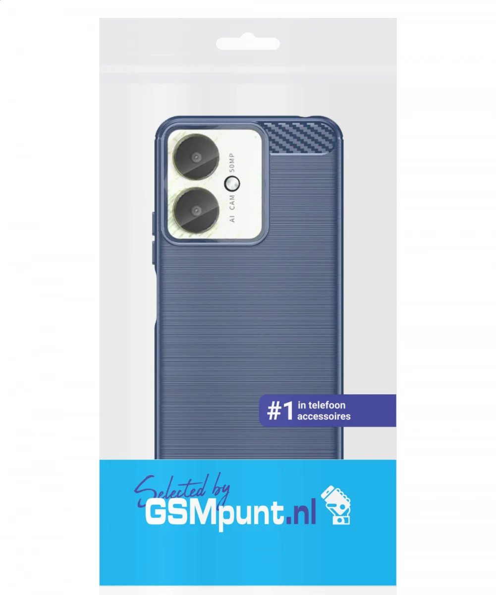 Xiaomi Redmi 13 4G / Poco M6 Hoesje Geborsteld TPU Flexibele Back Cover Blauw afbeelding 9
