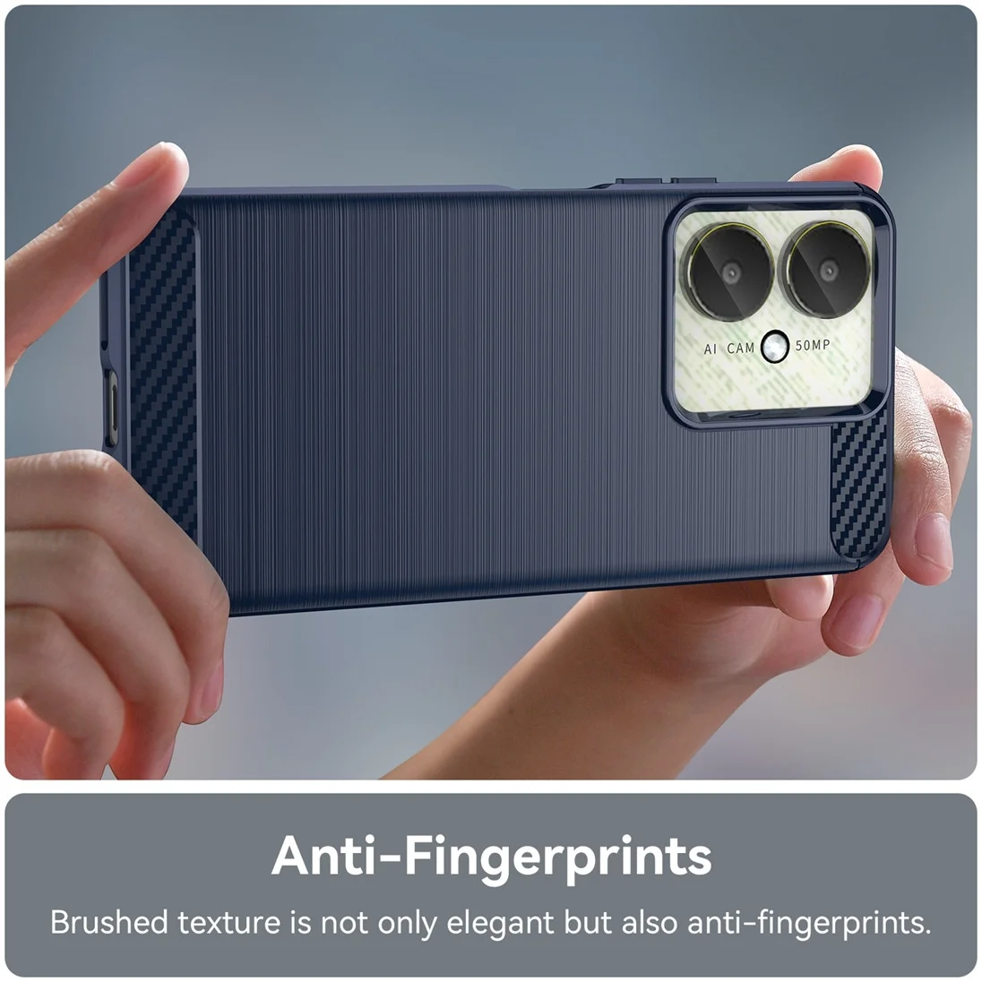 Xiaomi Redmi 13 4G / Poco M6 Hoesje Geborsteld TPU Flexibele Back Cover Blauw afbeelding 5