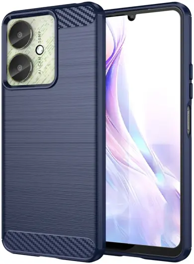 Xiaomi Redmi 13 4G / Poco M6 Hoesje Geborsteld TPU Flexibele Back Cover Blauw afbeelding 1