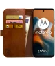 Rosso Element Motorola Moto G34 Hoesje Book Case Wallet Bruin