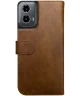 Rosso Element Motorola Moto G34 Hoesje Book Case Wallet Bruin