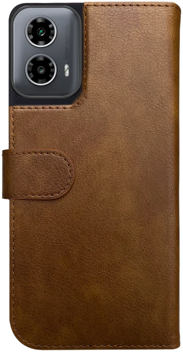 Rosso Element Motorola Moto G34 Hoesje Book Case Wallet Bruin afbeelding 2