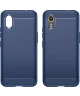 Samsung Galaxy Xcover 7 Hoesje Geborsteld TPU Back Cover Blauw