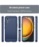 Samsung Galaxy Xcover 7 Hoesje Geborsteld TPU Back Cover Blauw