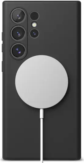 Ringke Silicone Samsung Galaxy S24 Ultra Hoesje MagSafe Zwart afbeelding 16