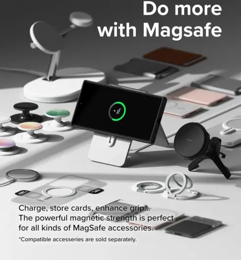 Ringke Silicone Samsung Galaxy S24 Ultra Hoesje MagSafe Zwart afbeelding 3