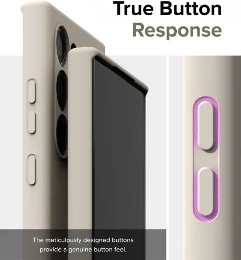 Ringke Silicone Samsung Galaxy S24 Ultra Hoesje MagSafe Beige afbeelding 13