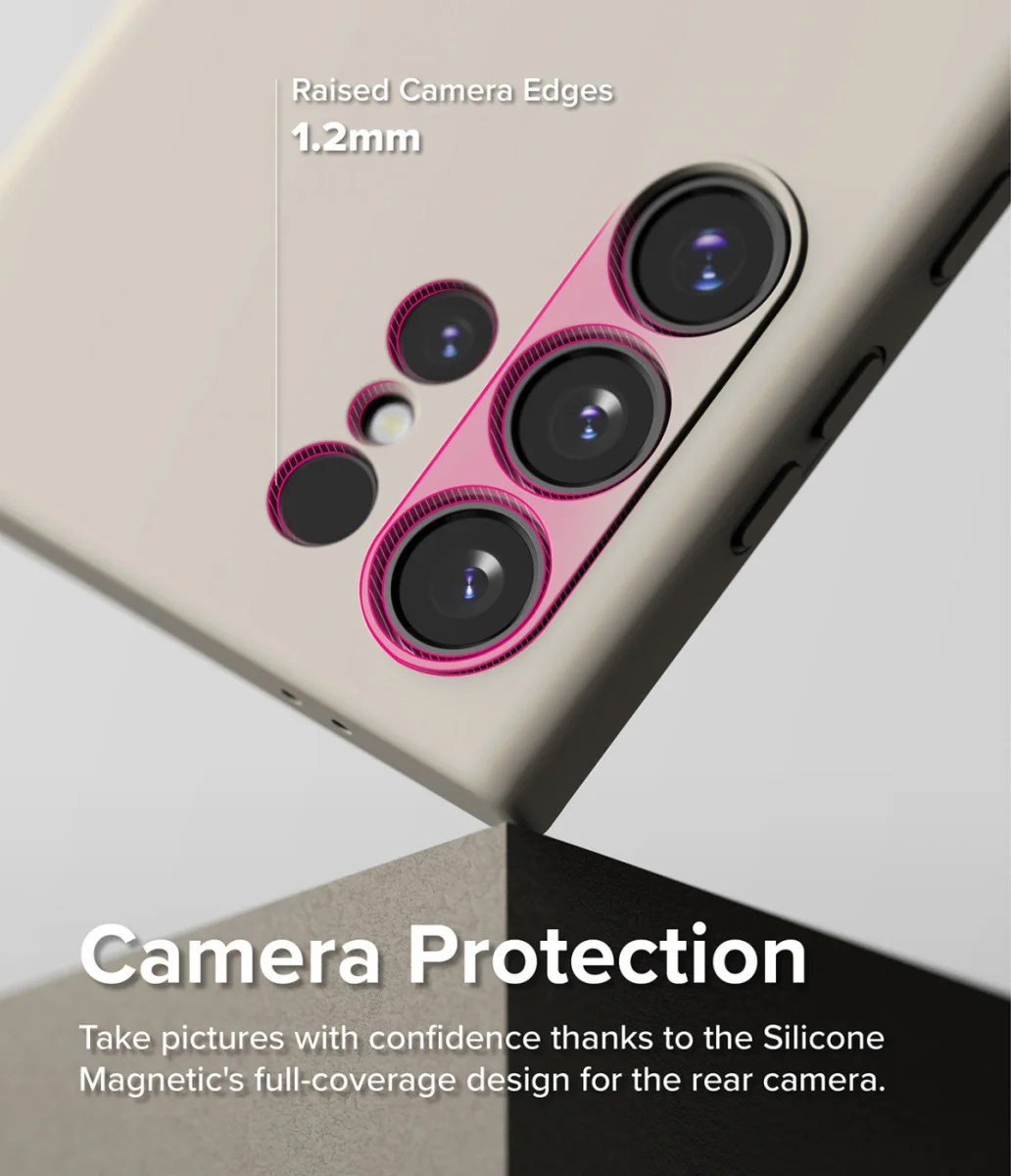 Ringke Silicone Samsung Galaxy S24 Hoesje MagSafe Back Cover Beige afbeelding 6