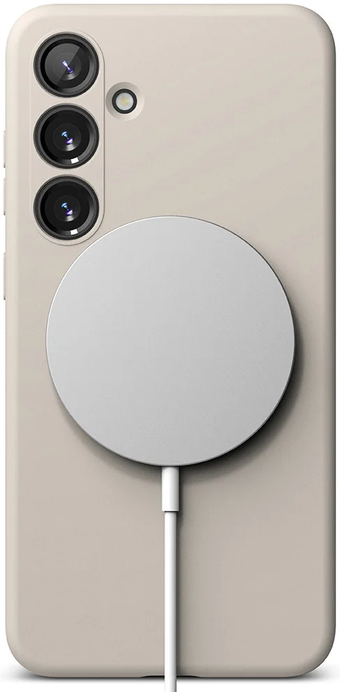 Ringke Silicone Samsung Galaxy S24 Hoesje MagSafe Back Cover Beige afbeelding 16