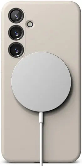 Ringke Silicone Samsung Galaxy S24 Hoesje MagSafe Back Cover Beige afbeelding 16