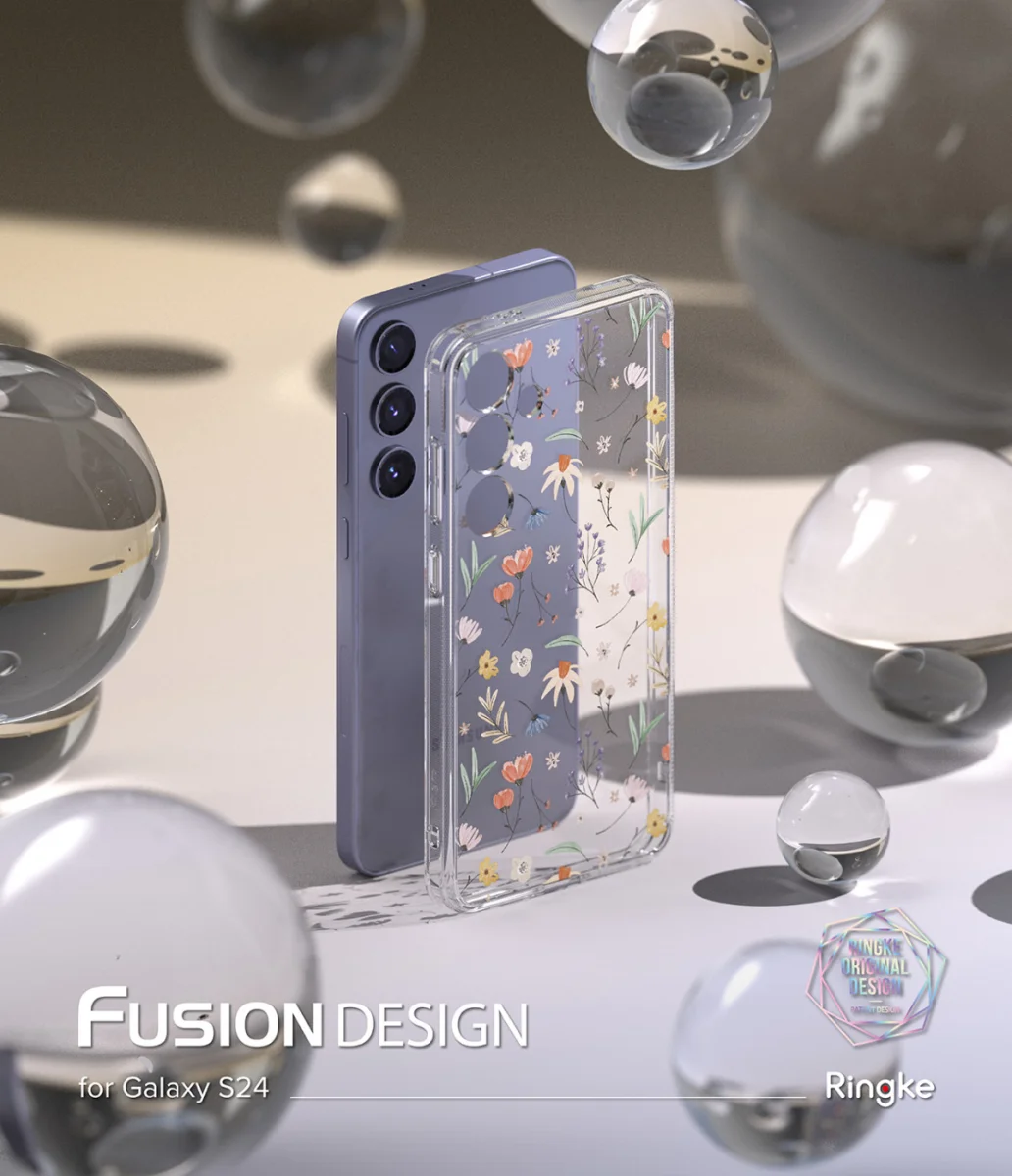 Ringke Fusion Design Samsung Galaxy S24 Hoesje Back Cover Dry Flowers afbeelding 12