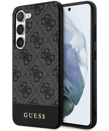 Guess Samsung Galaxy S24 Hoesje Hard Case 4G Logo Zwart Hoesjes