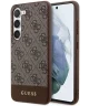 Guess Samsung Galaxy S24 Hoesje Hard Case 4G Logo Bruin