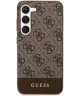 Guess Samsung Galaxy S24 Hoesje Hard Case 4G Logo Bruin