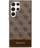 Guess Samsung Galaxy S24 Ultra Hoesje Hard Case 4G Logo Bruin