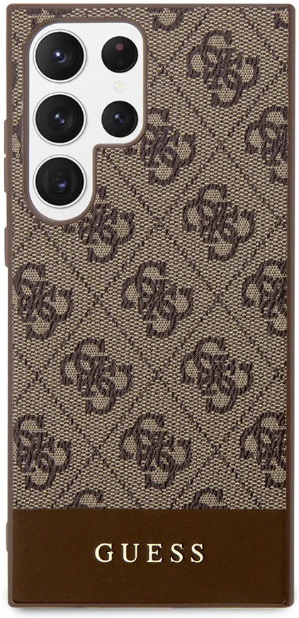 Guess Samsung Galaxy S24 Ultra Hoesje Hard Case 4G Logo Bruin afbeelding 2