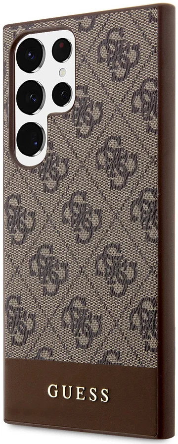 Guess Samsung Galaxy S24 Ultra Hoesje Hard Case 4G Logo Bruin afbeelding 5