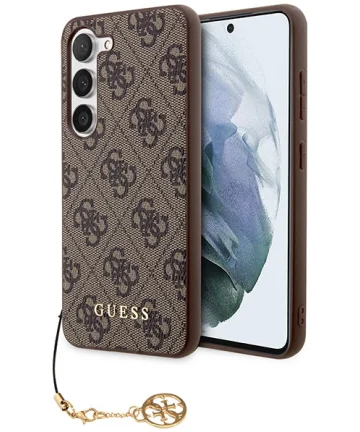 Guess Samsung Galaxy S24 Hoesje Charm Back Cover Bruin Hoesjes