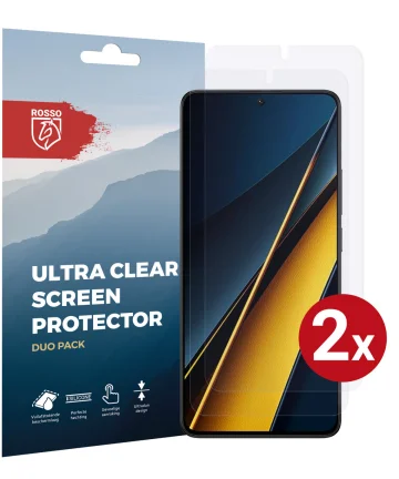 Rosso Xiaomi Poco X6 Pro Screen Protector Ultra Clear Duo Pack Screen Protectors