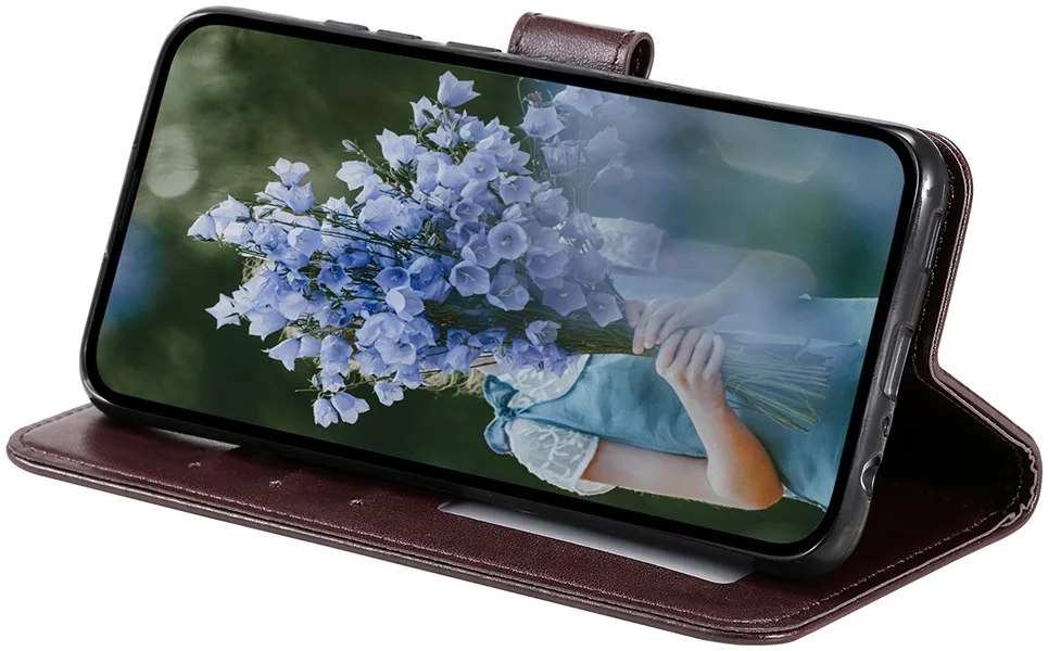 Oppo A78 4G Hoesje Mandala Book Case met Pasjeshouder Paars afbeelding 3