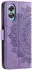 Oppo A78 4G Hoesje Mandala Book Case met Pasjeshouder Paars afbeelding 6